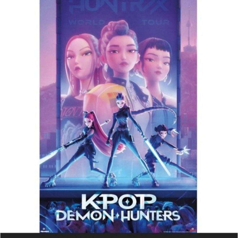 Netflix KPop Demon Hunters 2025 - Wall Poster 34"x22.375" Huntrix World Tour